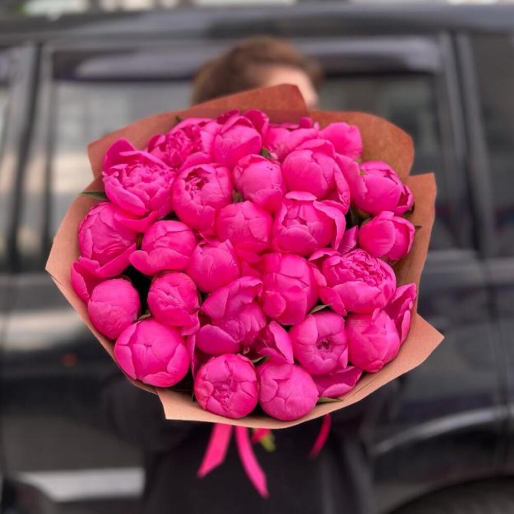 Малиновые пионы 25 шт