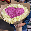 101 Роза Сердце «Нежное Пламя»