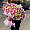 201 Розовая и Белая роза микс
