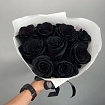 Букет черных роз 9 шт
