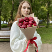 Красные пионы 9 шт