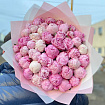 Розовые пионы 45 шт