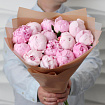 Розовые пионы 15 шт