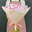 Розовые пионы 31 шт