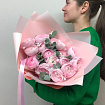 Розовые Ранункулюсы 19 шт с эвкалиптом