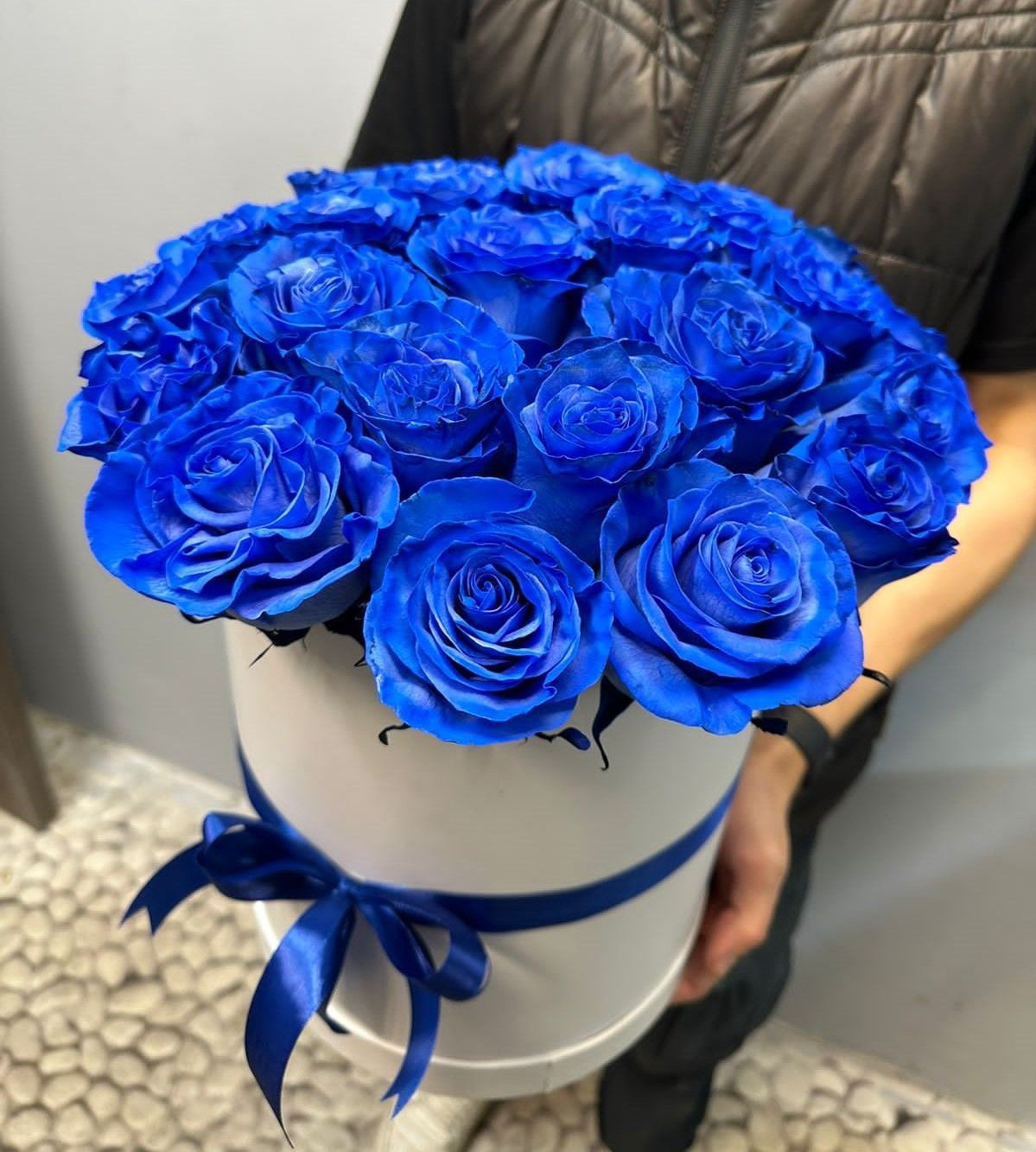 Синие Розы 25 шт в коробке
