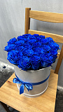Синие Розы 25 шт в коробке