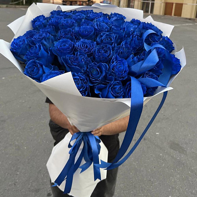 Синие Розы 51 шт