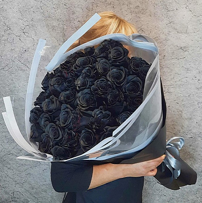Черные Розы 25 шт