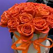 Оранжевые Розы в коробке 25 шт