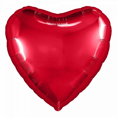 Шарик "Сердце" фольгированный, красный 1 шт