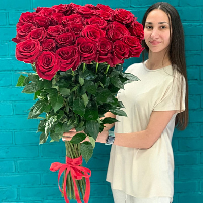 Метровые Розы 100 см - 35 шт