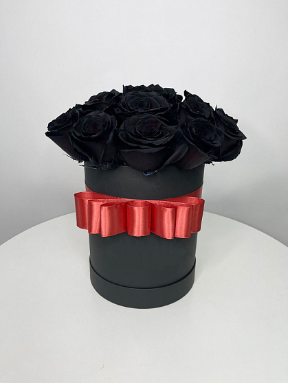 Черные Розы 25 шт в коробке