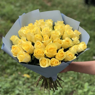 Желтая роза Кения 39 шт