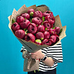 Красные пионы 21 шт